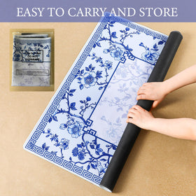 Sonwyoung chinoiserie mahjong mat multi-use, suitable for mahjong, dominoes, and board games.