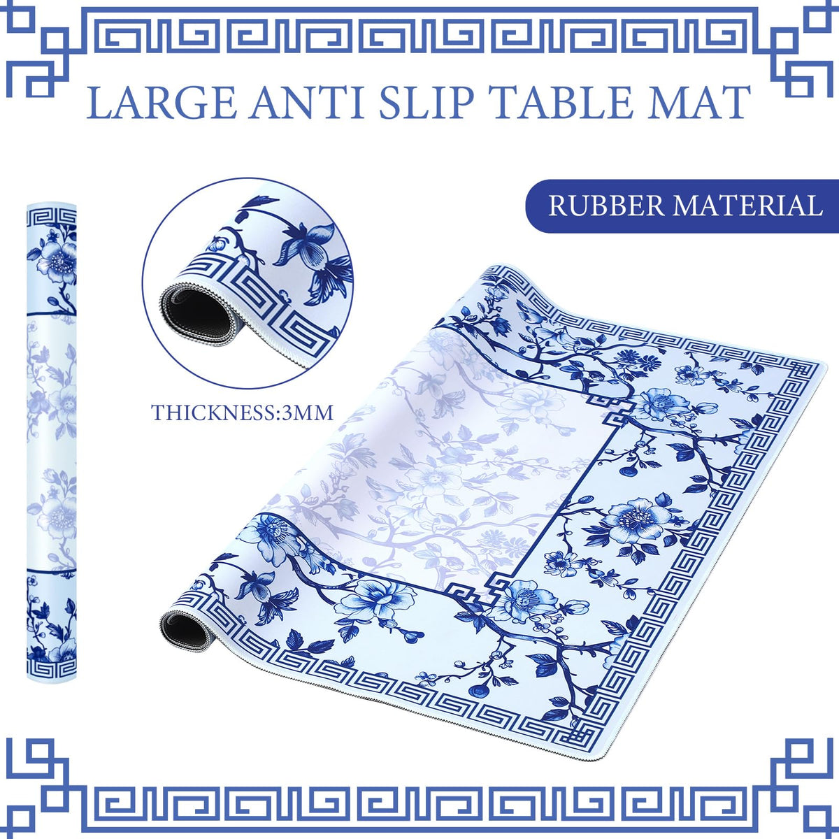 Sonwyoung chinoiserie mahjong mat nonslip base, keeps tiles steady during play.