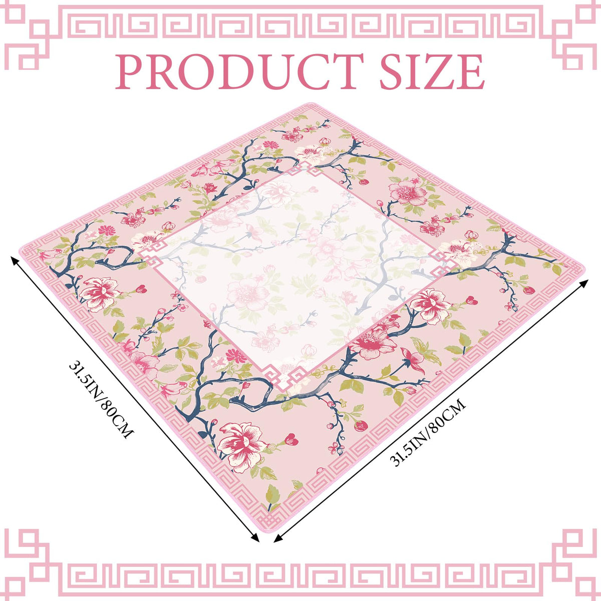 Sonwyoung chinoiserie mahjong mat nonslip rubber base prevents sliding during play.