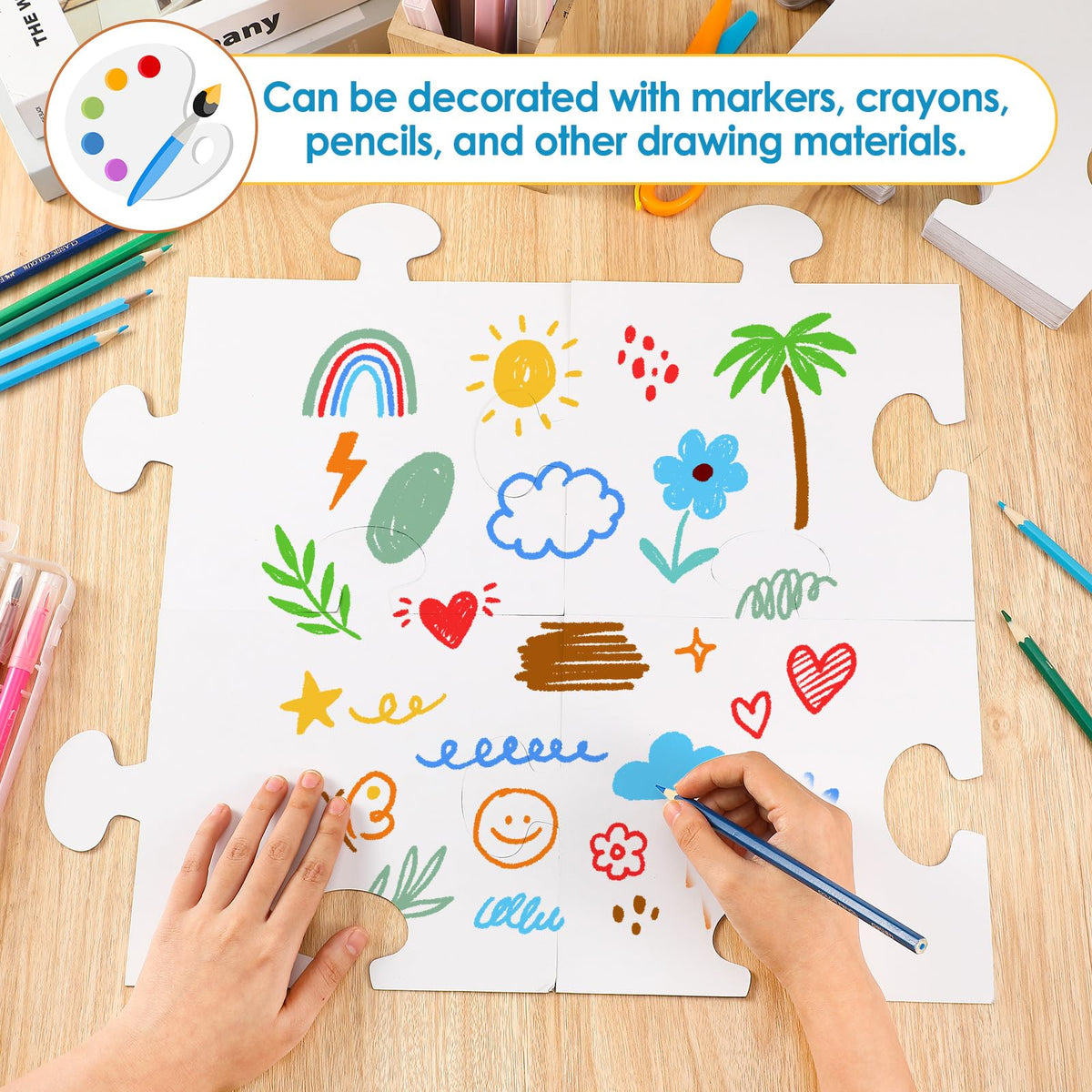 Sonwyoung reusable puzzle sheets support imaginative learning activities