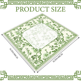 Sonwyoung mahjong mat top view in green and white for a stylish game surface.