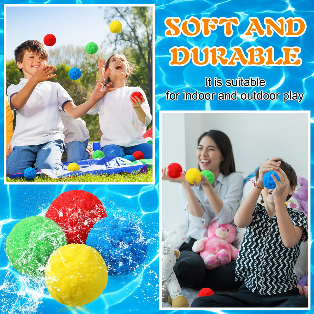 Sonwyoung water balls demonstrate water absorption for soft throws