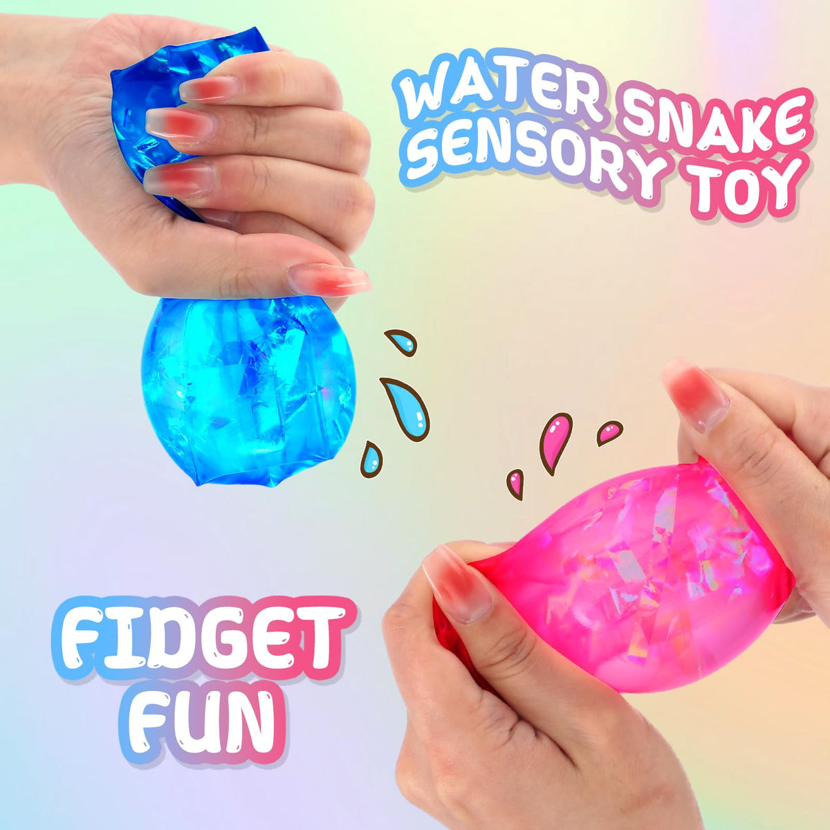 Sonwyoung blue water wigglers snake toy—slippery, wiggly tactile experience