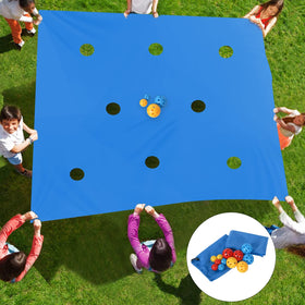 Sonyabecca Hole Tarp Team blue game with passing and dribbling boosts teamwork.