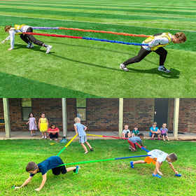 Sonyabecca elastic fleece band 12ft center view promotes cooperative play and safe group movement