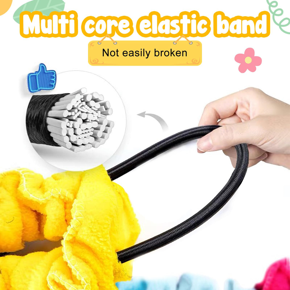 Sonyabecca elastic fleece band soft fleece texture reduces impact during dynamic games