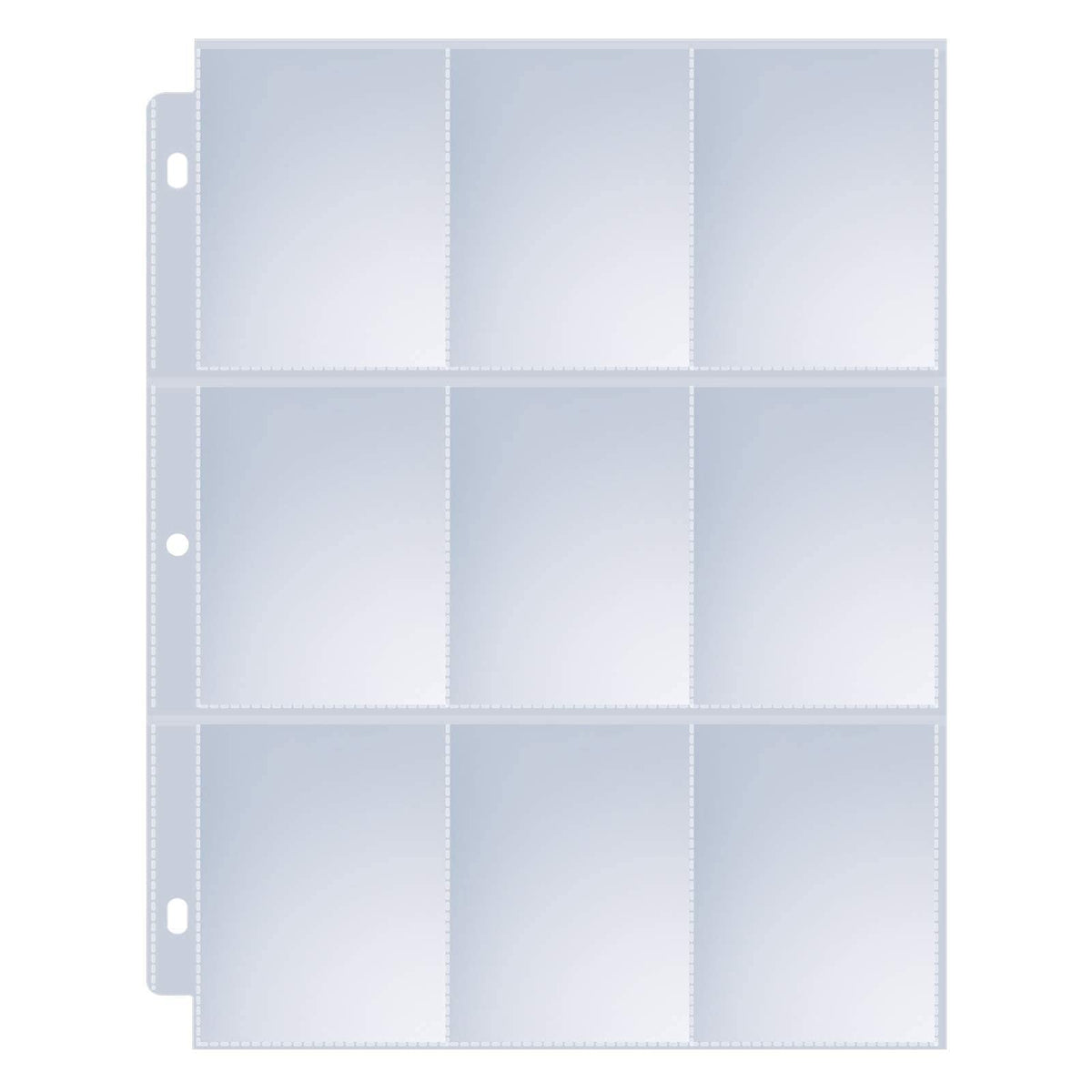 Sooez 120-pack 9-pocket page protectors, front view, for organized binder storage.