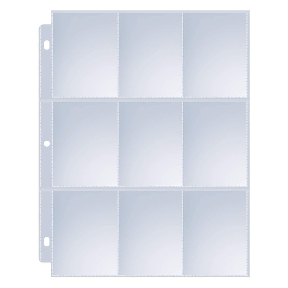 Sooez 120-pack 9-pocket page protectors, front view, for organized binder storage.