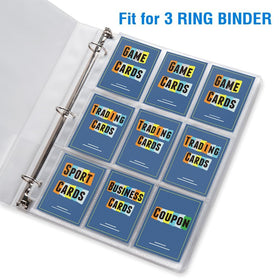 Sooez binder-compatible protectors enable quick organization for collectors.