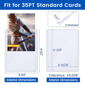 Sooez card sleeve edge close-up highlights smooth, durable clarity.