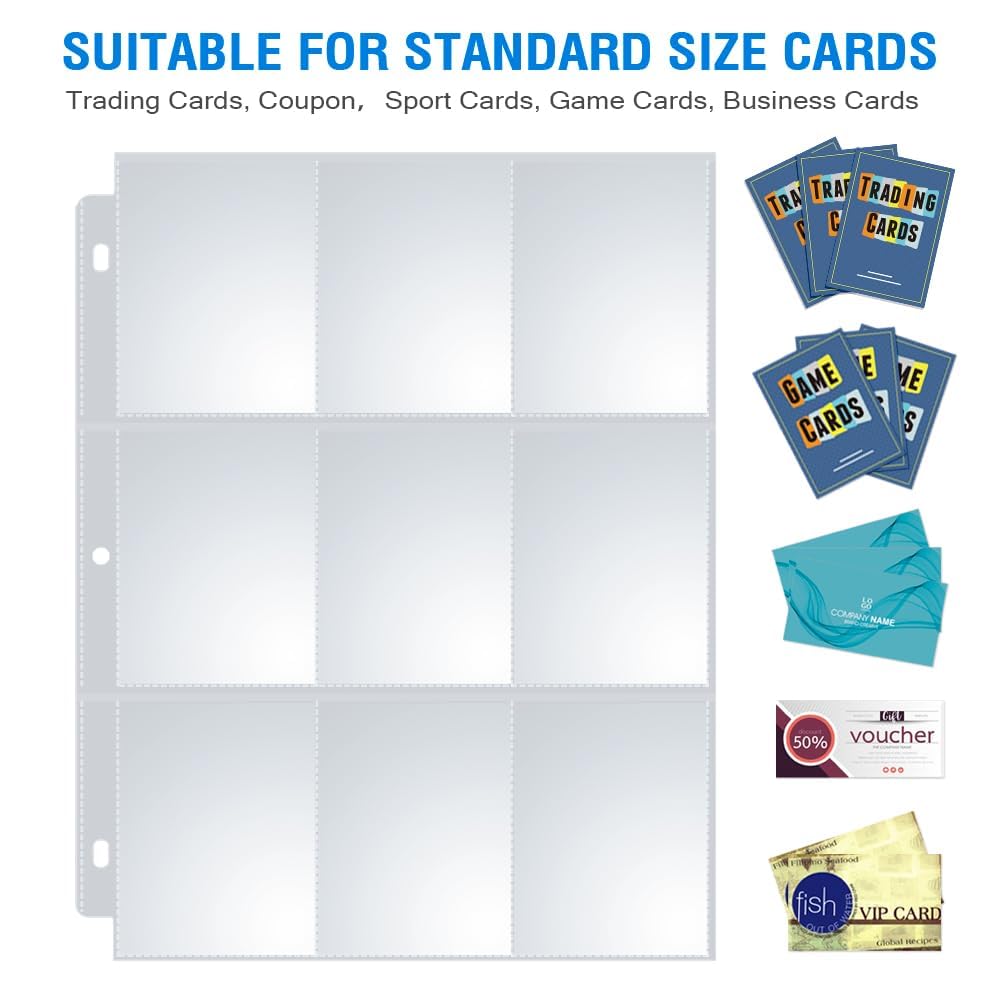 Sooez clear archival pages in binder provide easy viewing of contents.