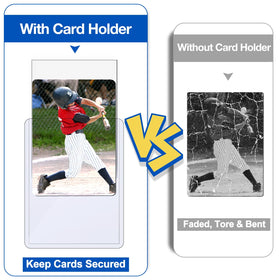 Sooez clear rigid PVC keeps cards legible and safe.