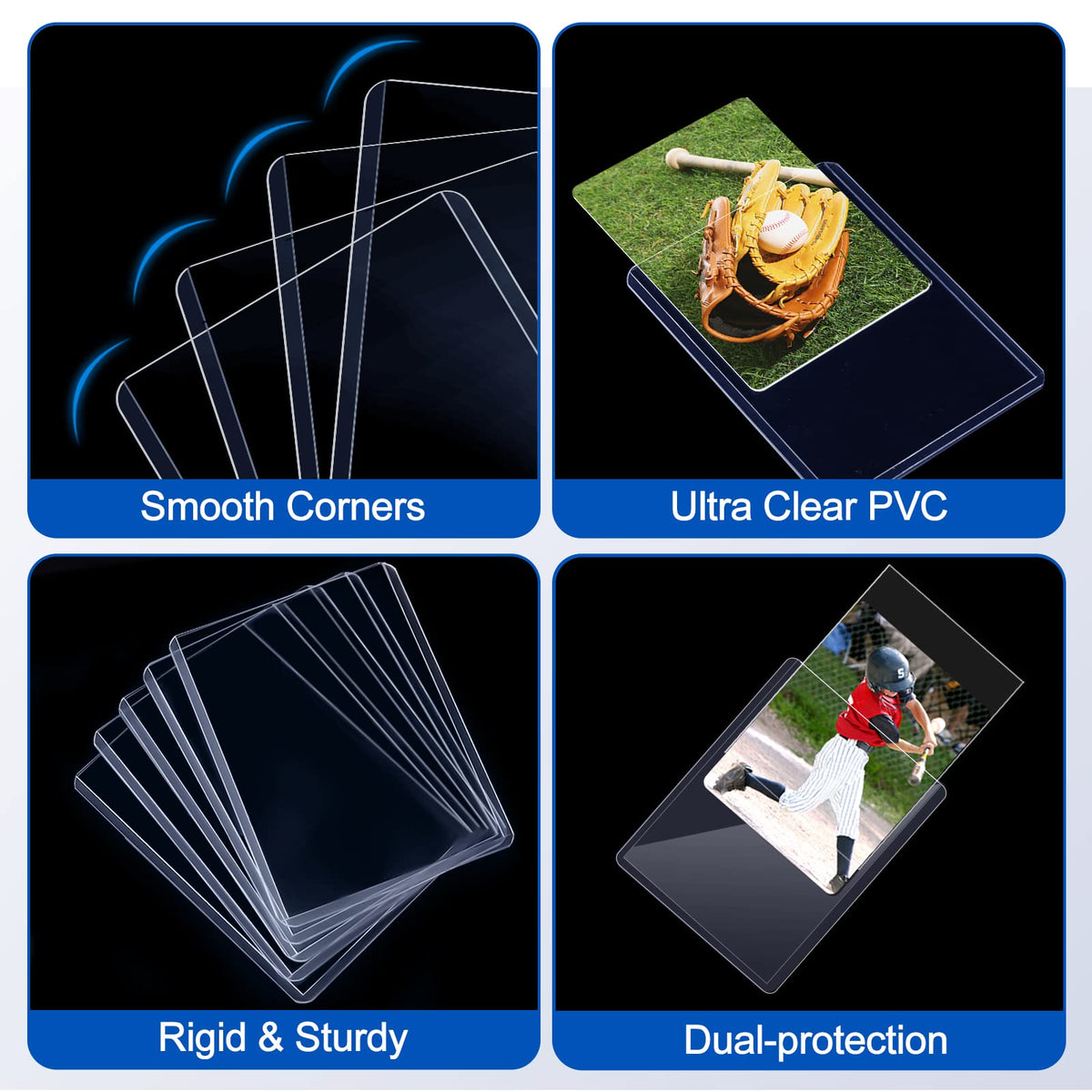 Sooez 200 sleeves fit standard sports and trading cards.