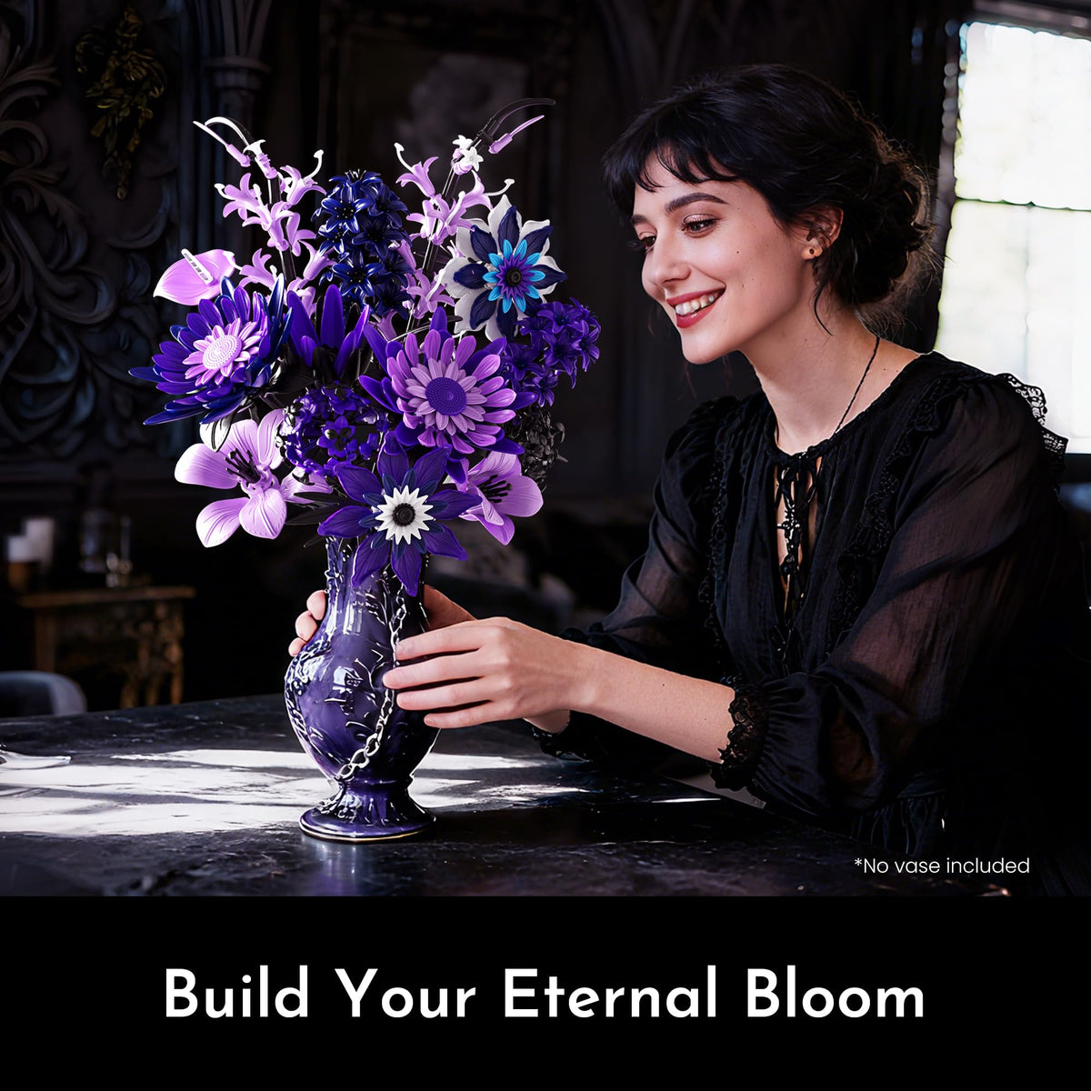 SOOLIO removable petals reveal a customizable bouquet with Gothic charm.
