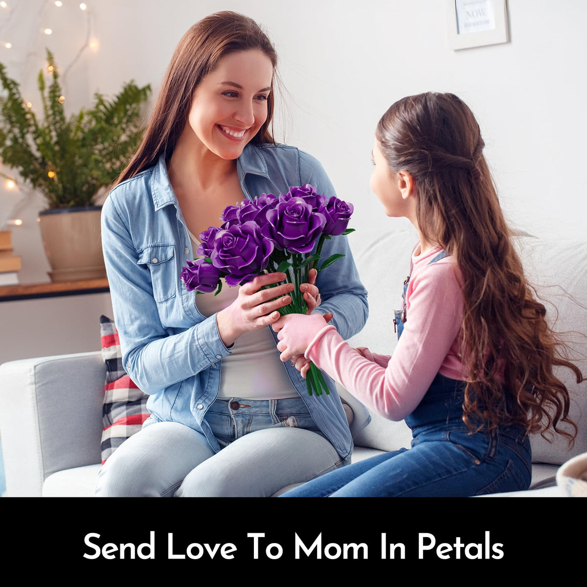 SOOLIO Rose Bouquet Building Set display offers chic centerpiece ideas for home or office decor.