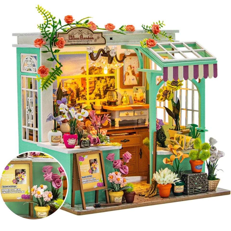 Soothee Alice's Garden miniature house parts show precise fit for a realistic display