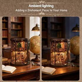 Soothee book nook serves as a refined display piece for collectors.