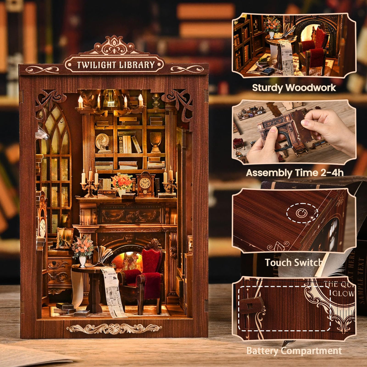 Soothee Twilight Library kit includes precise parts for easy assembly