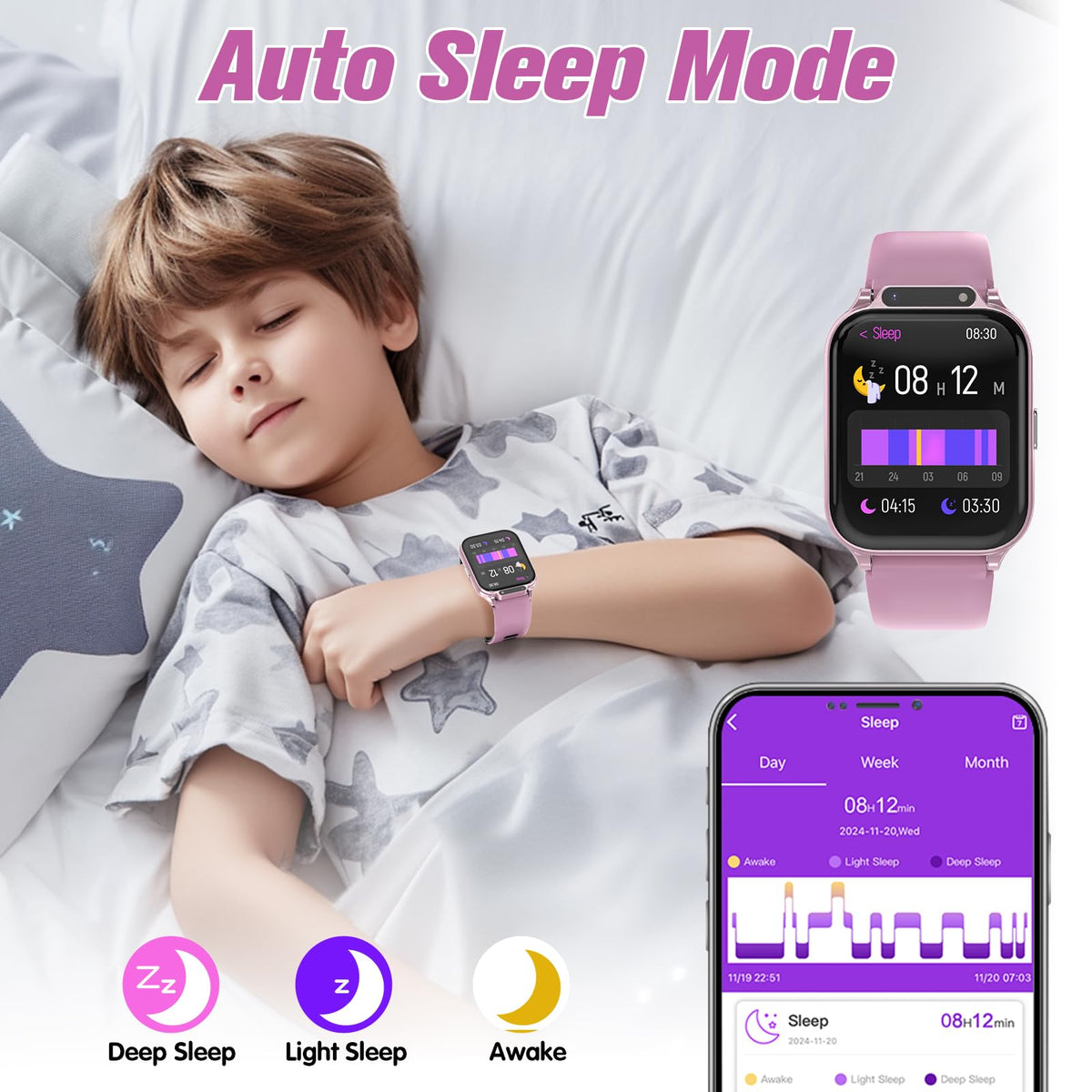 Sootingot kids smartwatch heart rate tracking supports daily wellness awareness