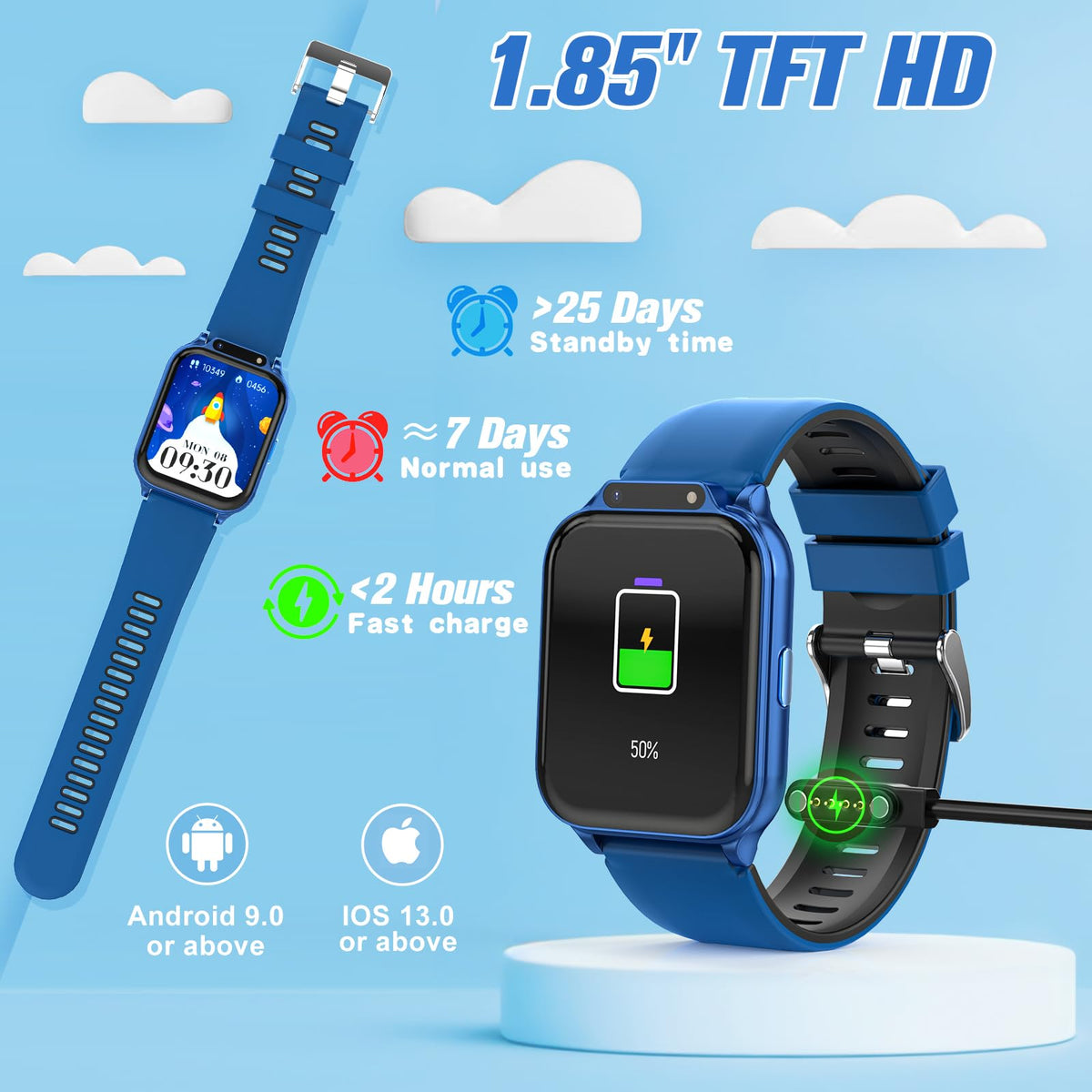 Sootingot Kids Smartwatch silicone band delivering durable, comfortable wear