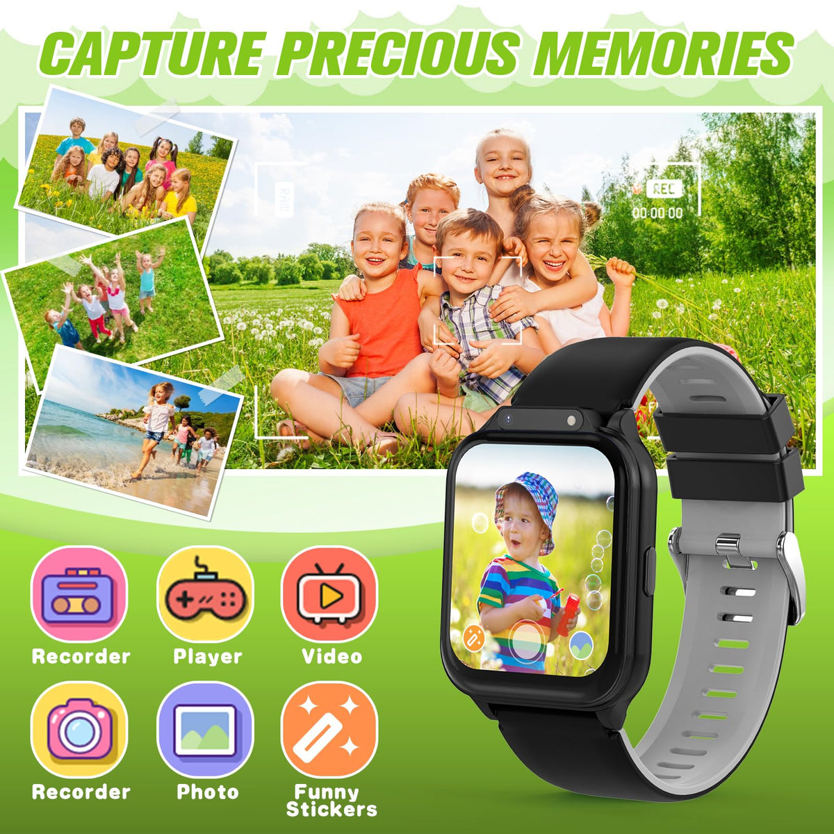 Sootingot Camera feature lets kids capture moments during play and learning.