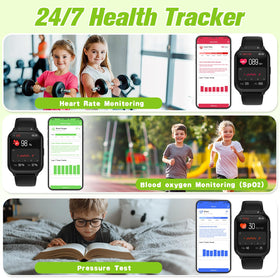 Sootingot Kids Smart Watch heart rate monitor tracks activity during play.
