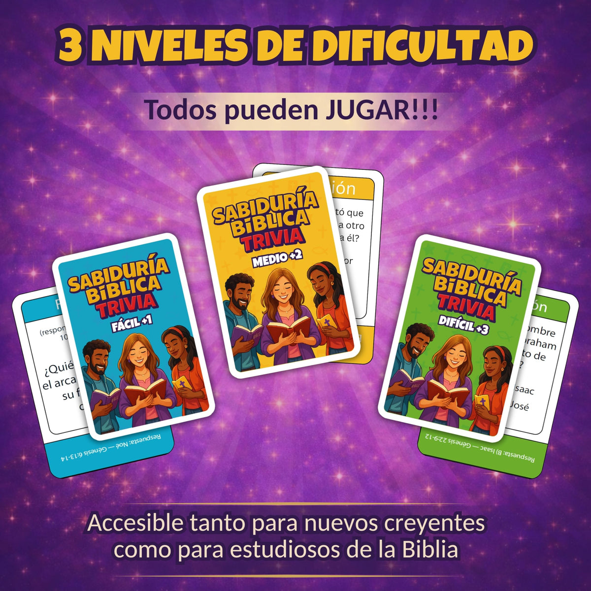 Sophi&Math Bible Trivia Card Game flash quiz cards for quick rounds