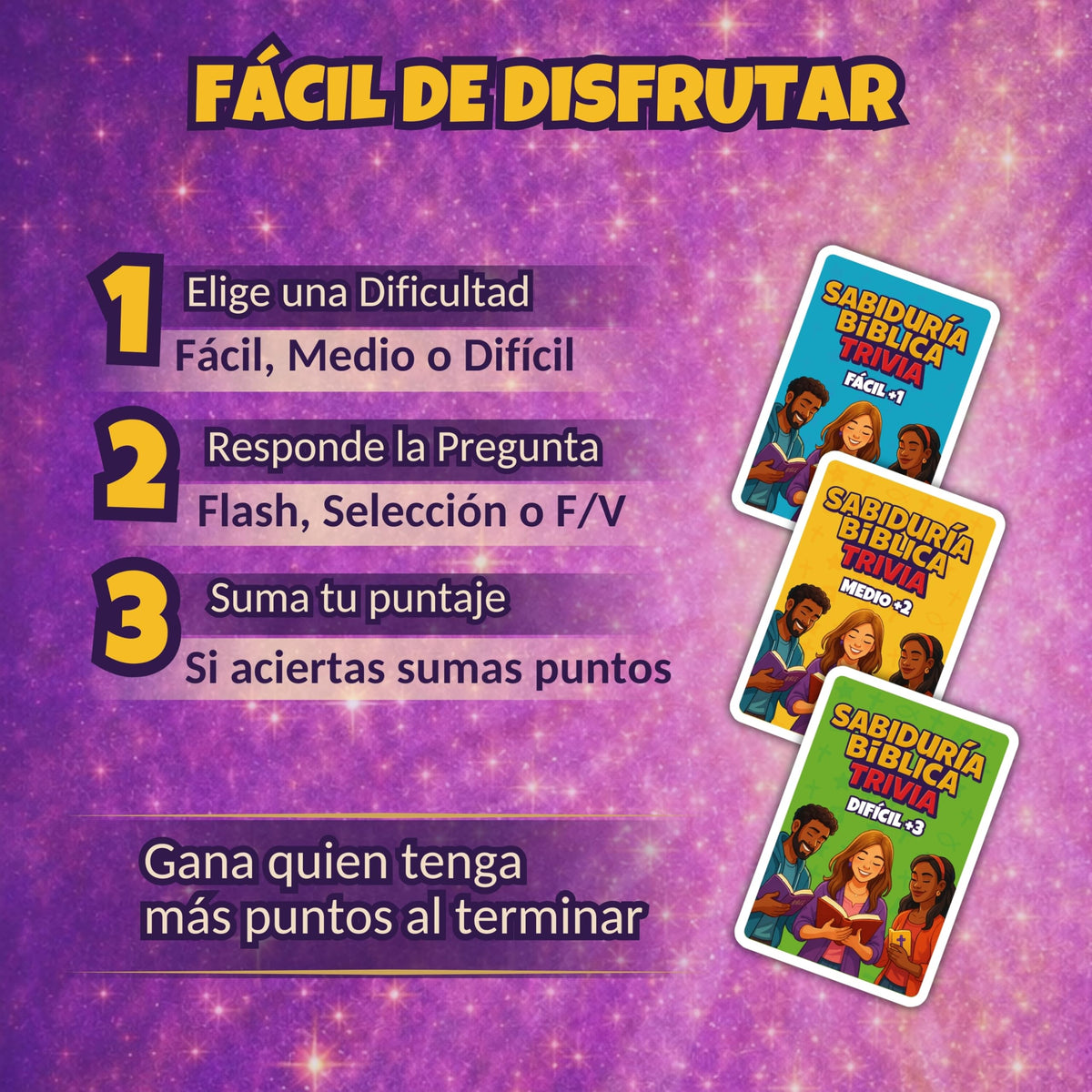 Sophi&Math Bible Trivia Card Game multiple-choice cards support learning at home