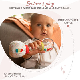 Sophie la girafe Soft Maracas Rattle crinkling end adds sound cue