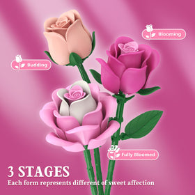 Sopu ABS plastic buildable-flowers, safe and durable for play.