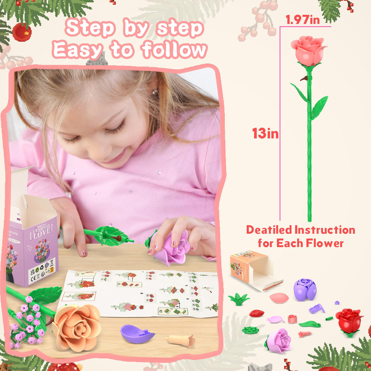 Sopu Buildable flowers featuring removable petals and leaves for creative decor
