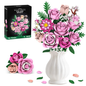 Sopu pink rose bouquet buildable-flowers for creative home decor.