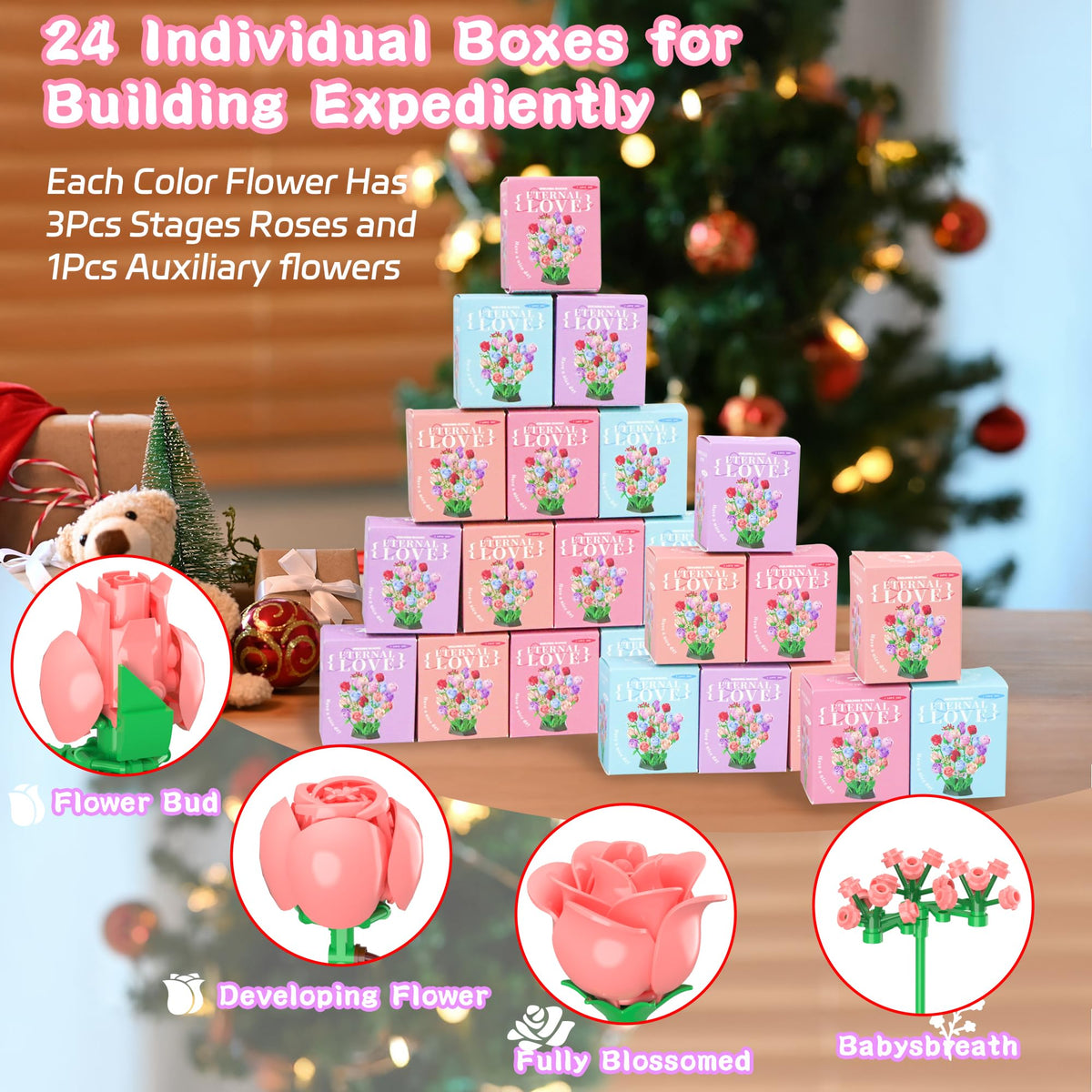 Sopu Advent calendar idea with daily surprise flowers in 24 boxes