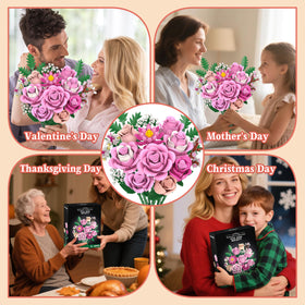 Sopu 15-piece floral set with realistic petals and blooms.