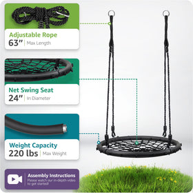 Sorbus Saucer Swing assembly kit included for quick setup