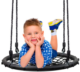 Sorbus Saucer Swing 24-inch net seat ready for outdoor play