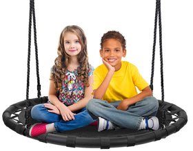 Sorbus Saucer Tree Swing 40 inch seat offers safe outdoor play for kids.
