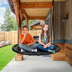 Sorbus Saucer Tree Swing easy-install system enables quick hanging setup.