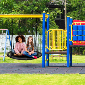Sorbus Saucer Tree Swing frame features sturdy construction for durable backyard fun.