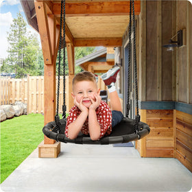 Sorbus Saucer Tree Swing features secure hanging and easy removal for flexible setup.