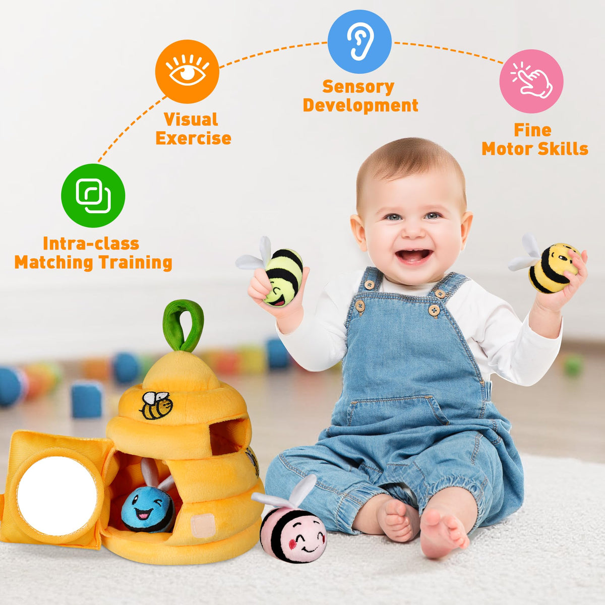 Sortnic foldable map becomes a colorful play mat for crawling exploration
