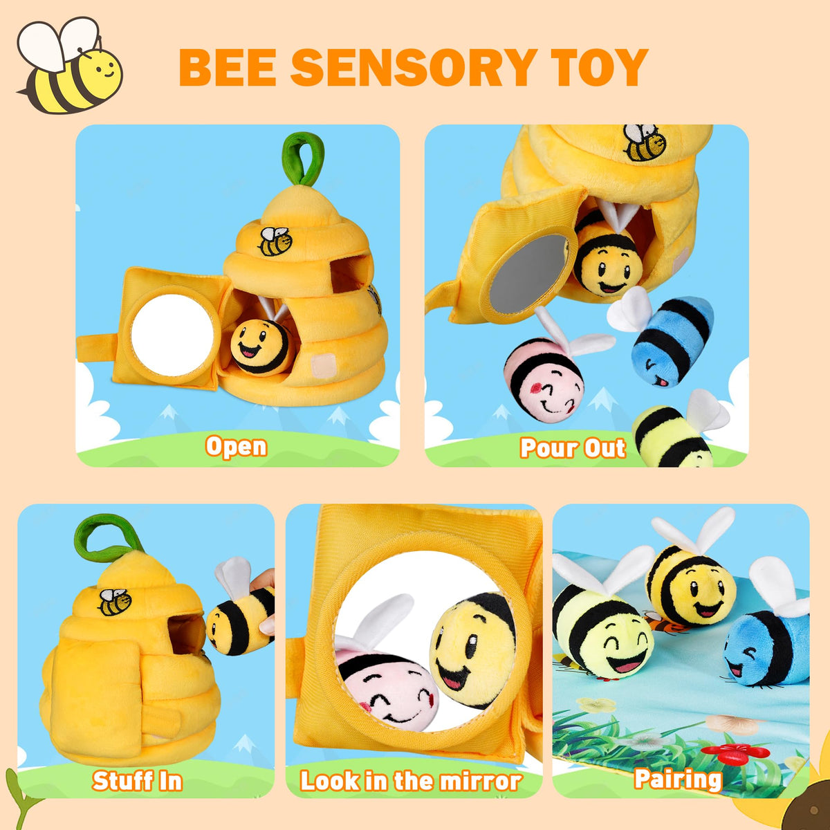 Sortnic hive safety mirror supports early self recognition during play