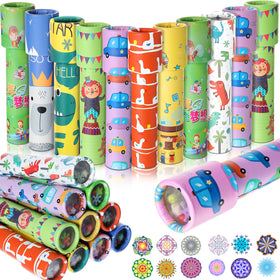 Sosation 24-pcs kaleidoscopes pack reveals vibrant patterns for curious young minds.