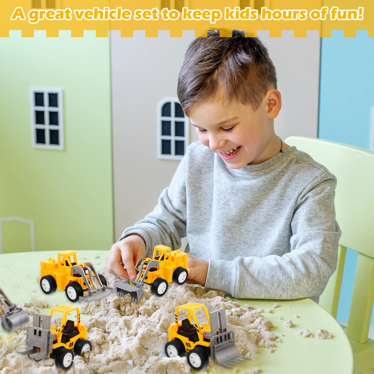 Sosation 36-piece construction truck set for interactive play