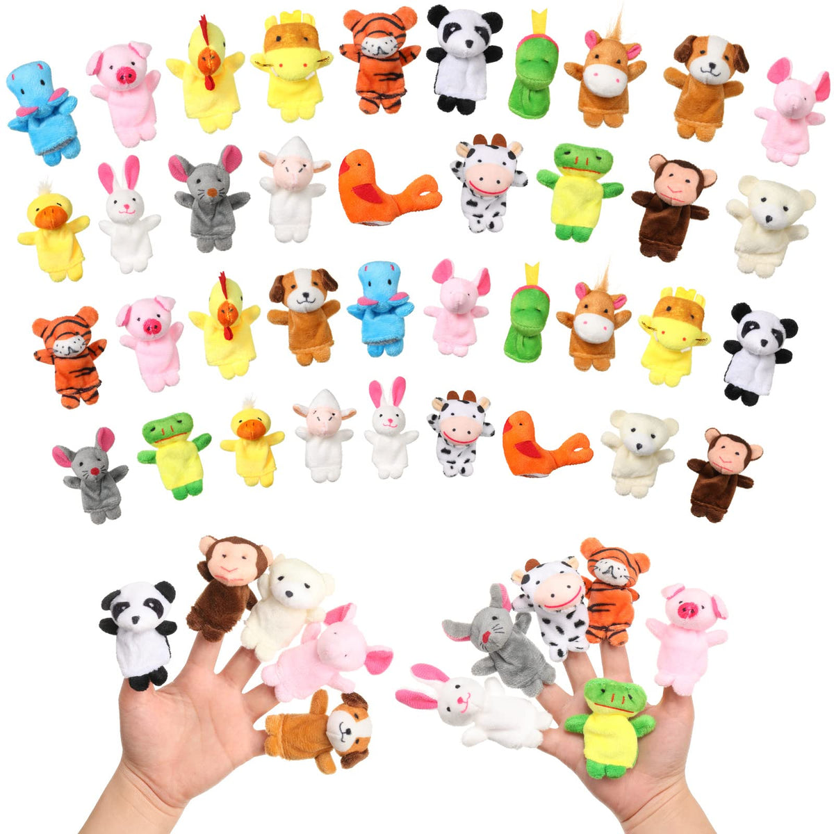 Sosation 60-piece finger puppets set for imaginative storytelling and classroom fun.