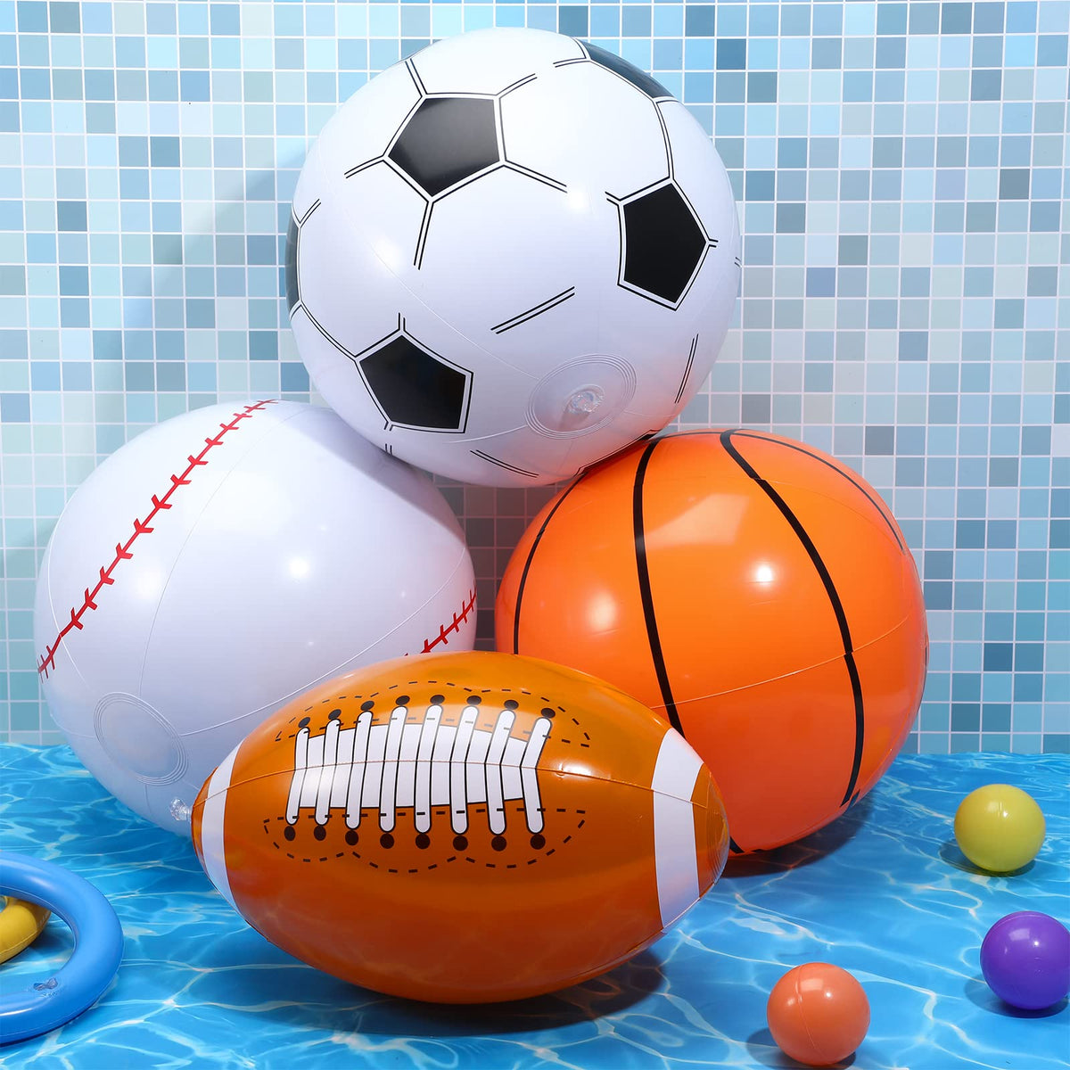 Sosation baseball beach ball 16in ideal for backyard games.