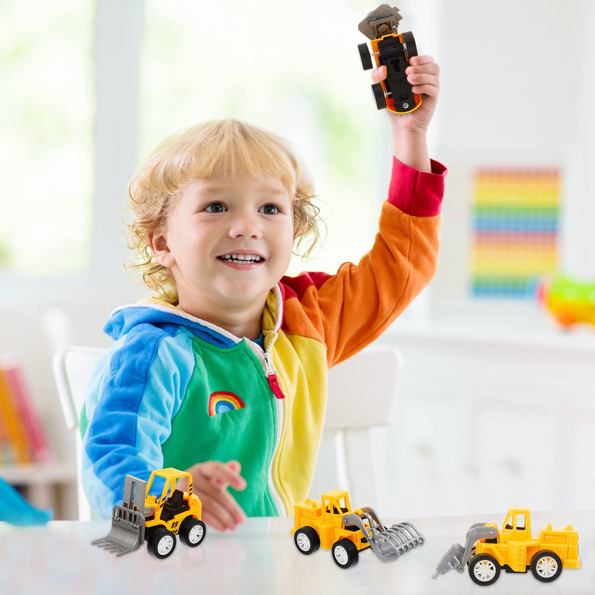Sosation twelve-style construction vehicle party favors