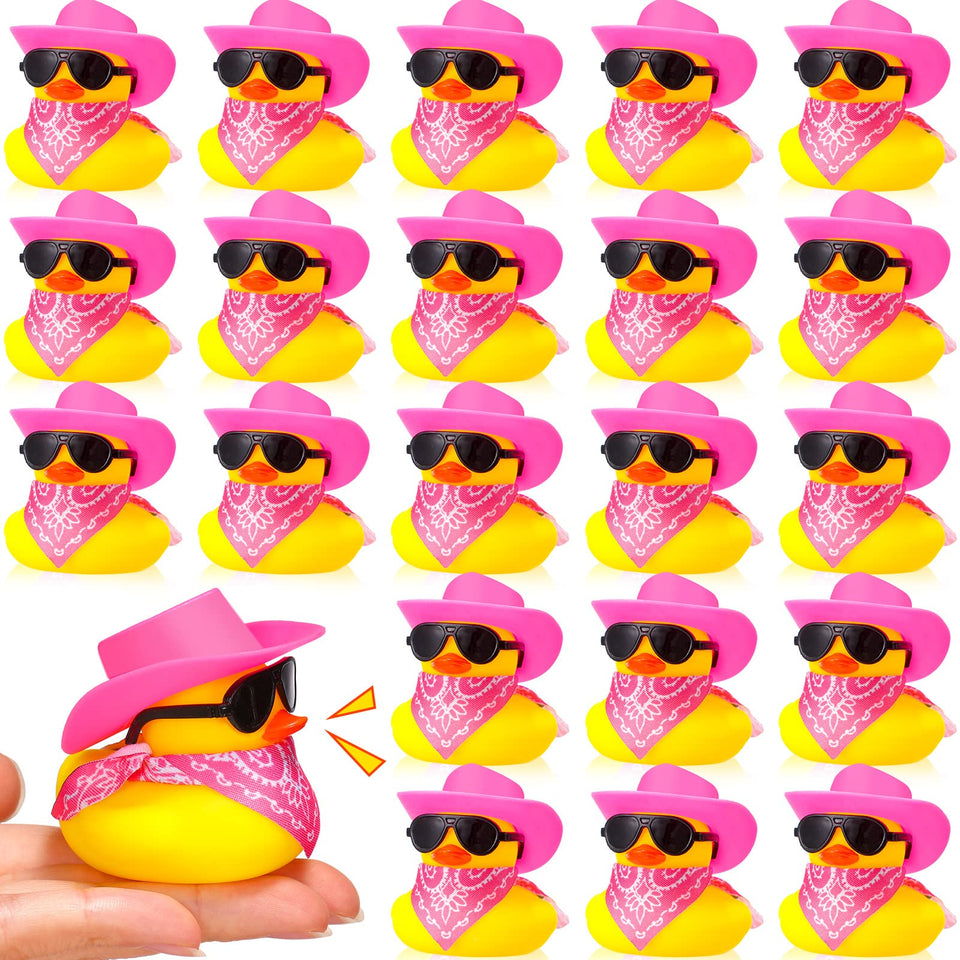 Sosation cowboy duck 24-pieces set ideal for playful bath time décor.