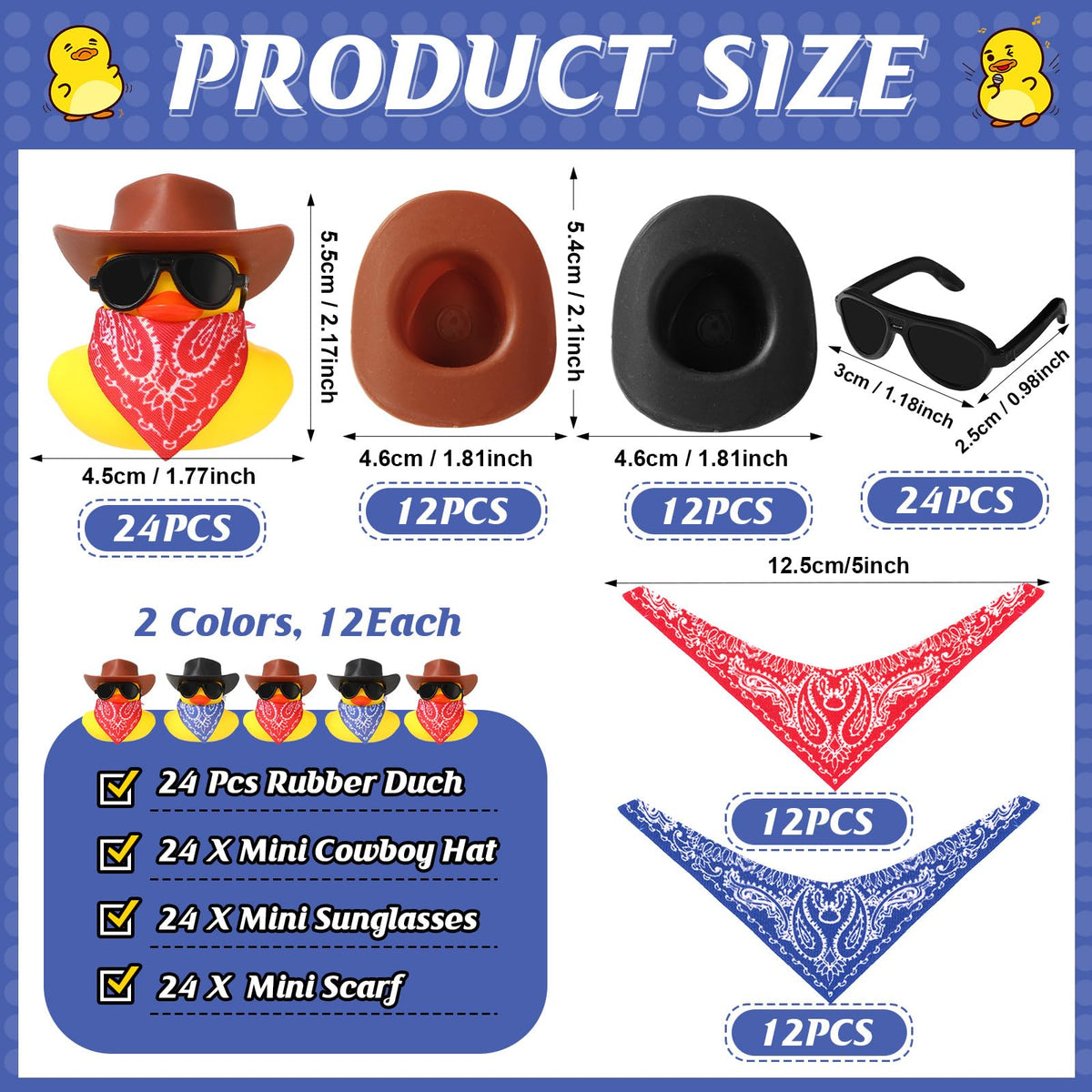 Sosation ducks with cowboy hats for vintage charm