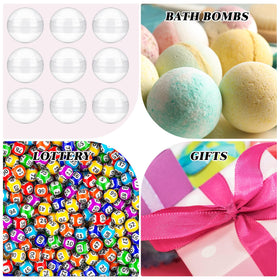 Sosation DIY decorations with clear gumball capsules for gifts.